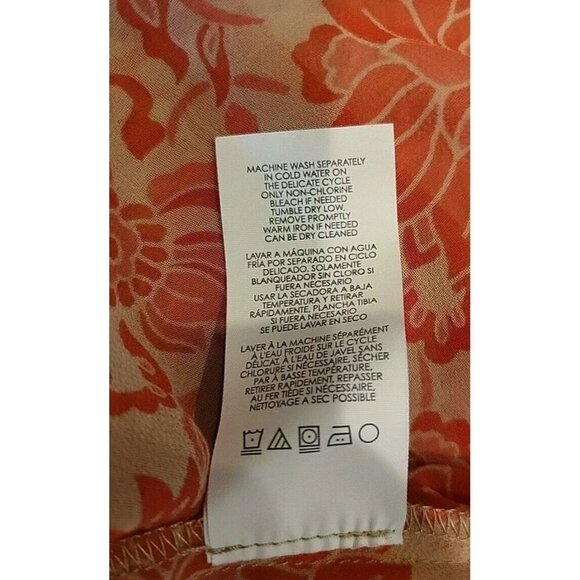 Cabi Vita Blouse Womens Small Pink Floral Draped Neck Keyhole Cutout Back New - Picture 6 of 6